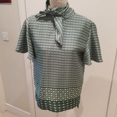 Zara geometric silky feel top uk10 bnwt