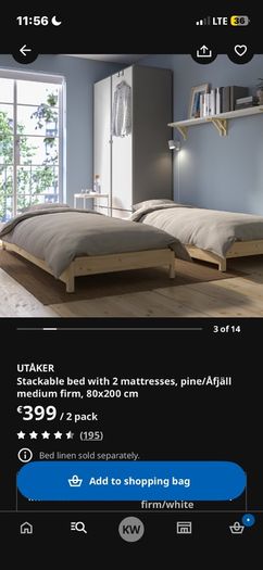 IKEA taker Stackable Single beds