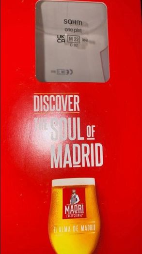 Madri Pint Glass brand new in box