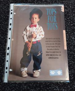 Vintage Clothes Patterns :  " Tops For Tots " and  " Time Out " : 1980s