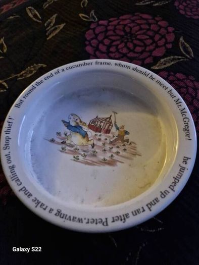 Vintage Wedgewood peter Rabbit nursery bowl