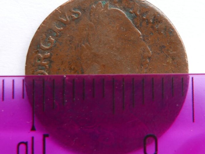 1782 Ireland-Hibernia George III  Halfpenny Nice Example