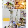Wooden Dollhouse Kit 3D Build with LED Lights Image 7