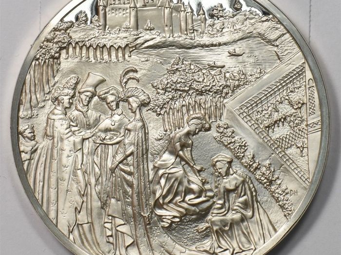 RARE Medal Sterling Silver weight 2.3 oz 65g Proof Les Freres Limbourg