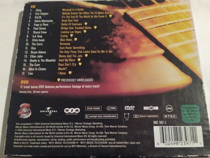MTV Unplugged 3 The Best Of Cd & Dvd