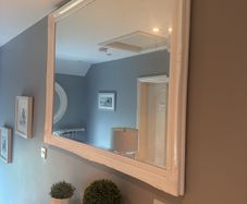 Large white mirror