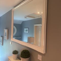 Large white mirror