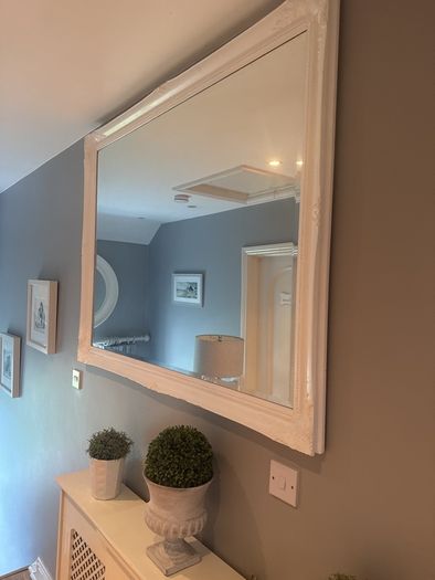 Large white mirror