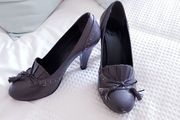 Grey High Heeled Shoes - Size 4