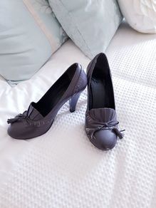 Grey High Heeled Shoes - Size 4