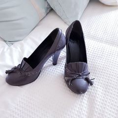 Grey High Heeled Shoes - Size 4