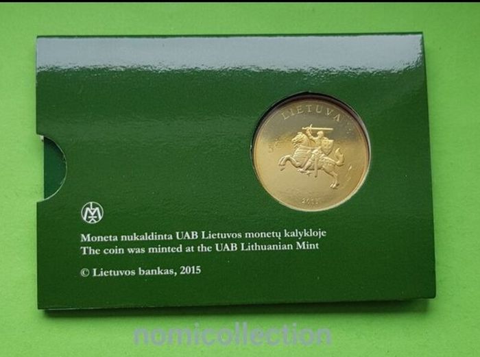 Lithuania 2015 year Proof coin.