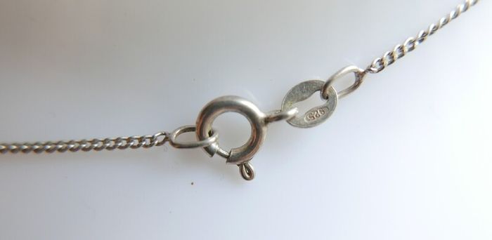 Vintage Sterling Silver Long Pendant Necklace (L20" - 4,18g)