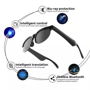 Smart Glasses Hands-Free Calling AI Chat Logging Music Playback Bluetooth Sunglasses for Men Touch Control Selfie Anti Glare