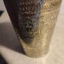 Antique Brass Glass Cup Original Old Hand Crafted Engraved Image 10