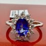 Diamond 950 Platinum AAA Tanzanite & Lab Grown Diamond Image 4