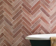 Hoxton gloss pink tiled