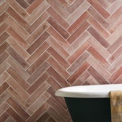 Hoxton gloss pink tiled