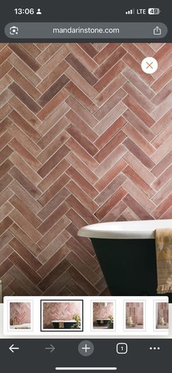Hoxton gloss pink tiled