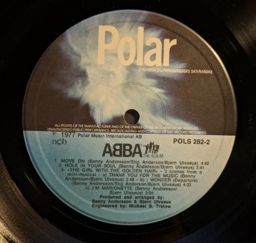 LP ABBA The Album, Polar International, 1977 - Norway press.