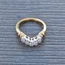 18ct Yellow Gold Diamond 5 Stone Wishbone Ring Image 4