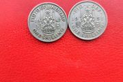 2 X British Shilling 1947/1951