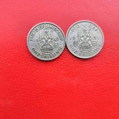 2 X British Shilling 1947/1951