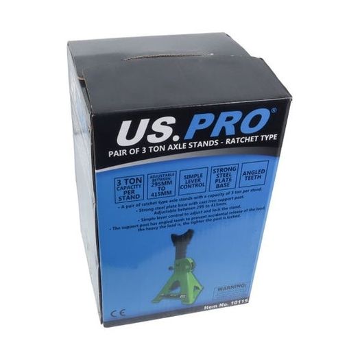 US Pro Pair of 3 Ton Axle Stands