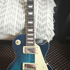 Epiphone Les Paul Standard Plus Top 2005 Trans Blue (repaired headstock)