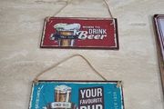 wooden bar sign