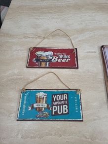 wooden bar sign