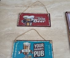 wooden bar sign