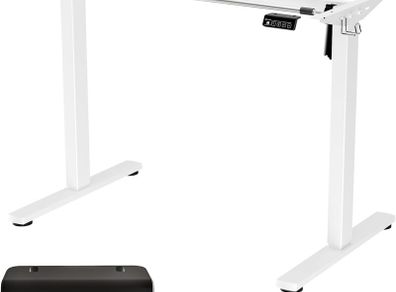 Height Adjustable Electric Standing Desk Frame,Two-Stage,Lifts 73-118cm, Memory Smart Panel & Hooks