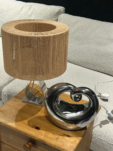Lamps and glass vase
