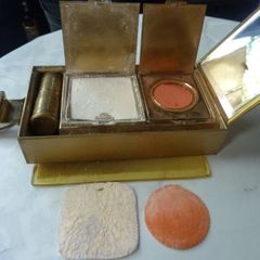 Vintage Art Deco Park Lane (L.S. Mayer) Gold-Tone Vanity Purse/Cigarette Case. Mesh Wristlet.