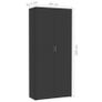 Storage Cabinet Grey 80x35.5x180 cm Chipboard Image 2