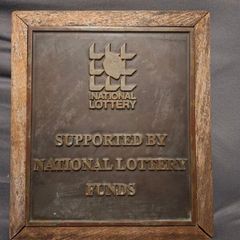 Original Vintage 1980's Irish National Lottery Plaque