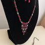 Crystal and Iridescent Necklace, Matching Bracelet and Earrings Image 5
