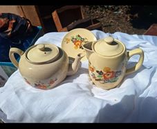 Vintage Carrigware Teapot,Coffee Pot and Resting Plate