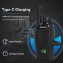 H777H Walkie Talkies, Walkie Talkies for Adults with Screen, Rechargeable 2 Way Radio with 6 Way Charger, Flashlight, Two Way Radio with Emergency Alarm for Business, School (Black, 6 Pcs Image 6