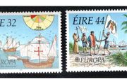 1992 Ireland Europa 500th Anniversary of Discover of Americas Commemorative Stamps Mint Never Hinged (MNH)