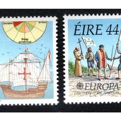 1992 Ireland Europa 500th Anniversary of Discover of Americas Commemorative Stamps Mint Never Hinged (MNH)
