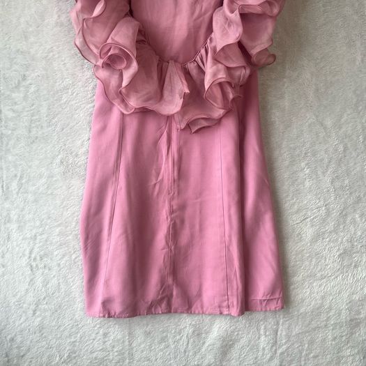DREAM Sister Jane Blooming Ruffles Mini Dress Raspberry Pink Size S NWT