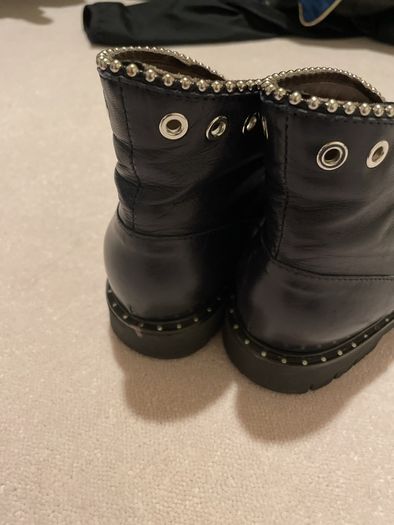 Dark Navy leather ankle boots Marco Moreo Size 38