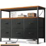 Chest of Drawers Bedroom with 6 Drawers Retro Color Image 7