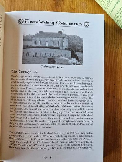 AT The Foot Of The Slieve Bloom. History Of Folklore Of Cadamstown. By Paddy Heaney. First Edition Large Volume Hardback 370 pages In Good Condition.  See Photos For Same.