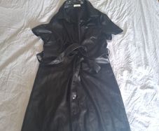 Faux Leather Mini Dress