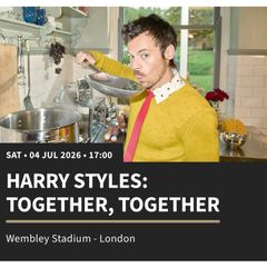 Harry Styles Concert Tickets Wembley London Seated x 2