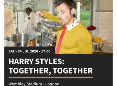 Harry Styles Concert Tickets Wembley London Seated x 2
