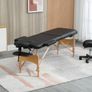 Foldable Massage Table Beauty Bed Salon Therapy Spa Couch 2 Zone White Image 2